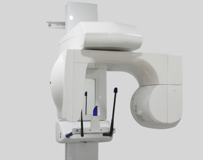 Large white C T scanning device